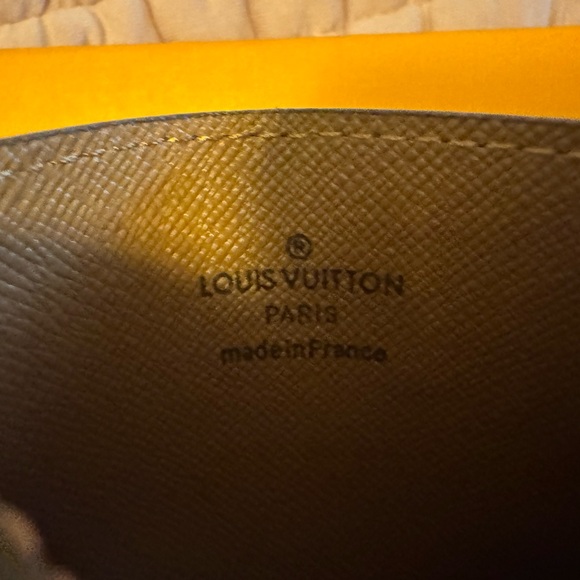 Brown and Tan Monogram Card Holder Wallet - Picture 3 of 3